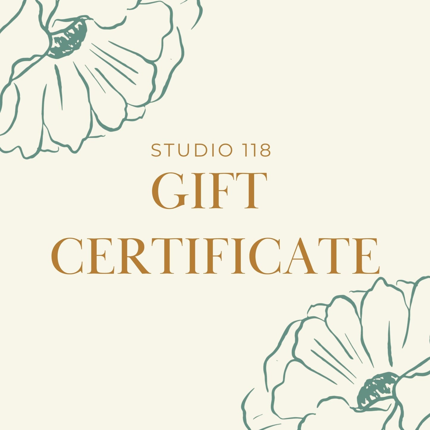 Studio 118 Gift Certificate